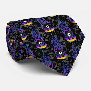 Purple Eight Ball  Tie