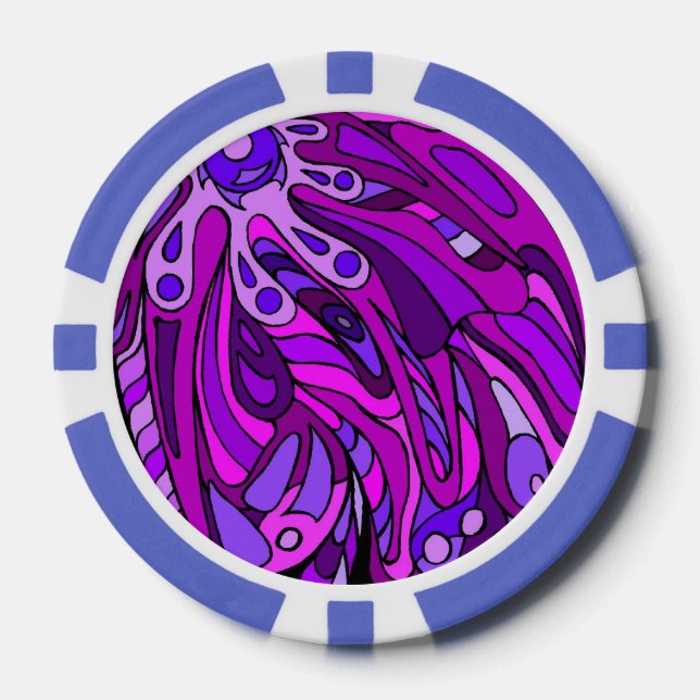 Purple Eight Poker Chips (Front)