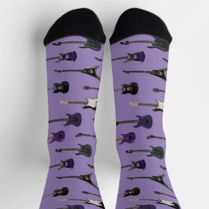 💜 Purple electric guitars Socks
