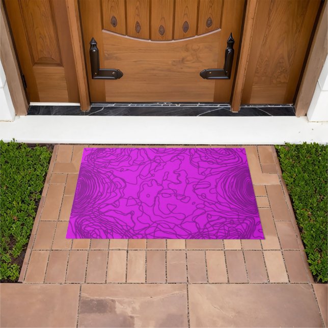 Purple Electric Violet Yarn Doormat (Outdoor)