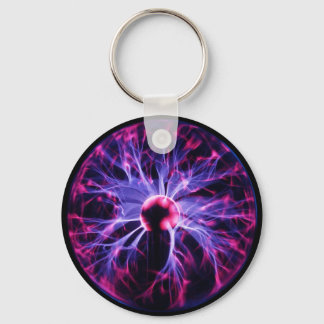 Purple Electricity Eminating from a Plasma Lamp Key Ring