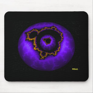 Purple Electrified Mandelbrot In A Mandelbrot Mouse Mat
