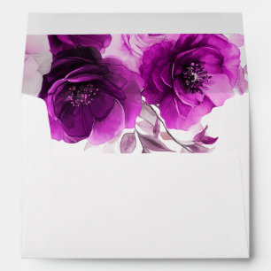 Purple Elegance Amethyst & Indigo, Lilac Wedding  Envelope