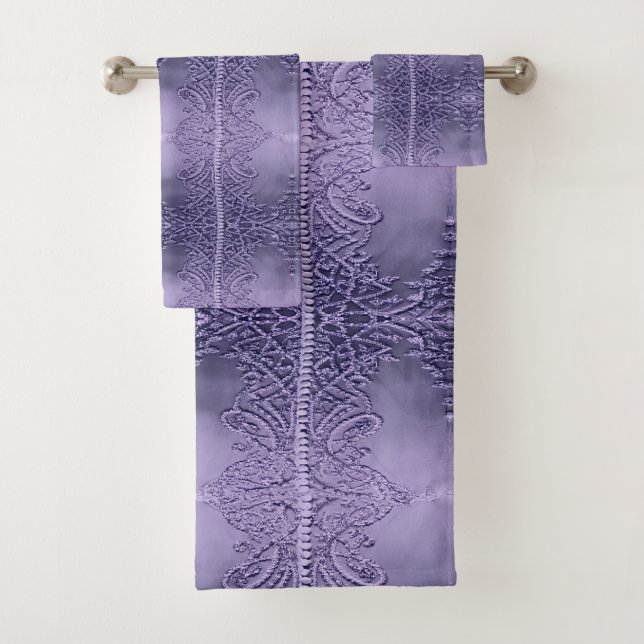 Purple Elegance Bath Towel Set (Insitu)