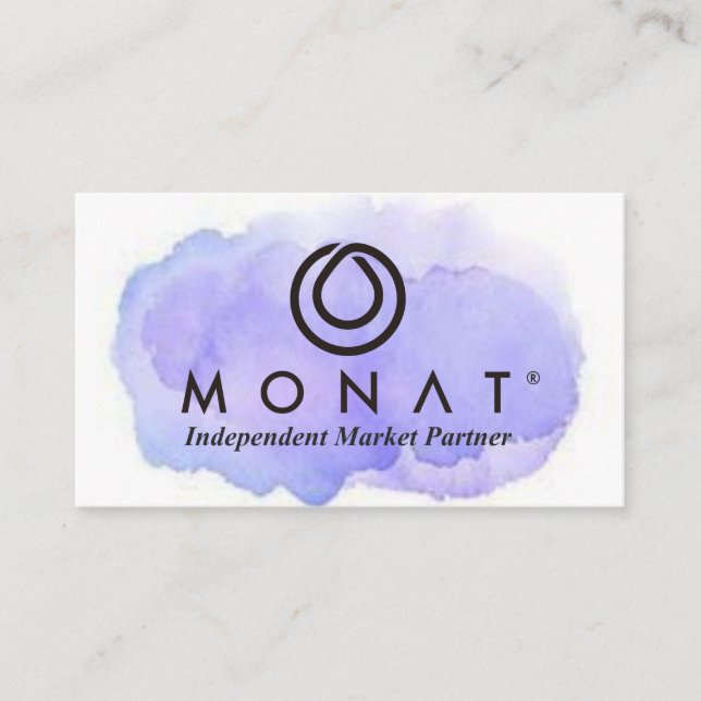 Purple Elegance for MONAT Market Partners Business Card (Front)