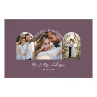Purple elegant arch multi photo wedding gift decor
