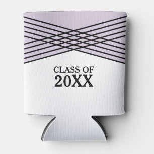 Purple Elegant Deco Graduation Can Cooler