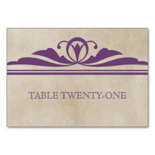 Purple Elegant Deco Table Card