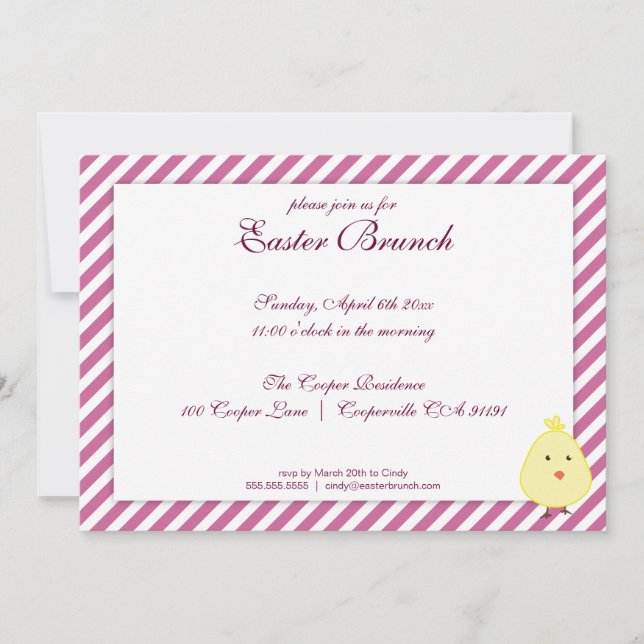 Purple Elegant Easter Brunch Invitation (Front)