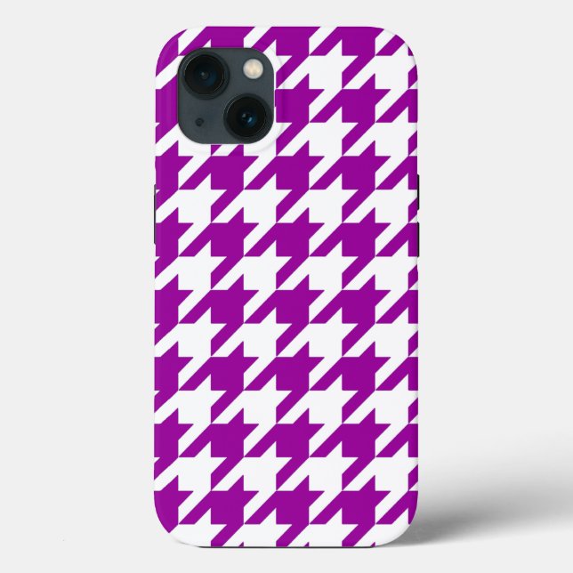 Purple Elegant Houndstooth Case-Mate iPhone Case (Back)
