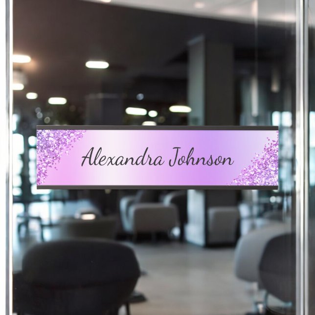 Purple Elegant Modern Professional Office Door Sign (Creator Uploaded)