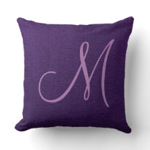 Purple Elegant Monogram Canvas Look