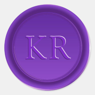Purple Elegant Monogram Wax Seal