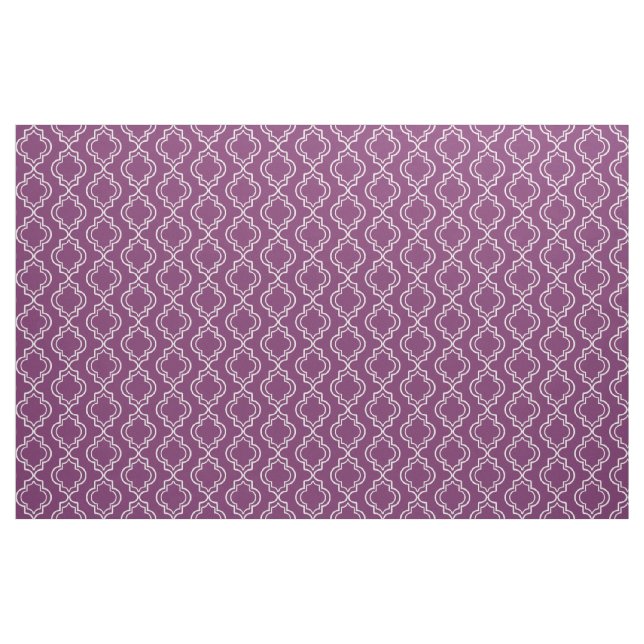 Purple Elegant Moroccan Trellis Pattern Fabric (Yard)