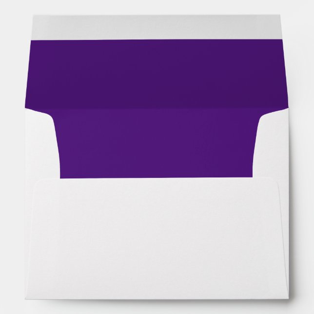 Purple Elegant Self Addressed Wedding Envelope (Back (Bottom))