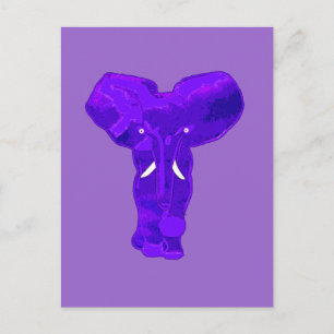Purple Elephant Art on T shirts, Baby Clothes Postcard