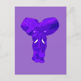 Purple Elephant Art on T shirts, Baby Clothes Postcard