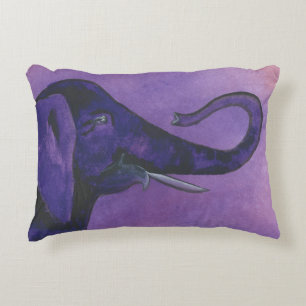 Purple Elephant Decorative Cushion