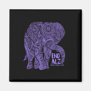 Purple Elephant Heimerheimer Awareness Apparel And Magnet