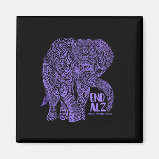 Purple Elephant Heimerheimer Awareness Apparel And Magnet