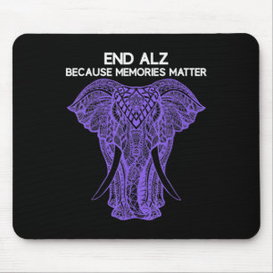 Purple Elephant Heimerheimer Awareness Apparel End Mouse Mat