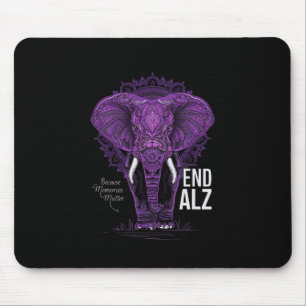 Purple Elephant Heimerheimer Awareness End Heimer Mouse Mat
