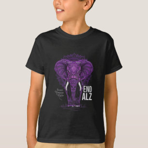 Purple Elephant Heimerheimer Awareness End Heimer  T-Shirt