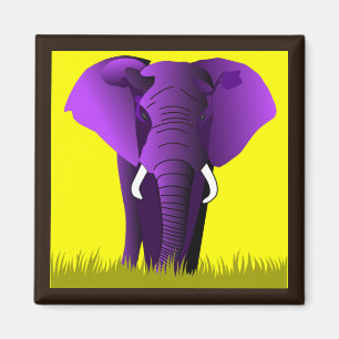 Purple Elephant Magnet