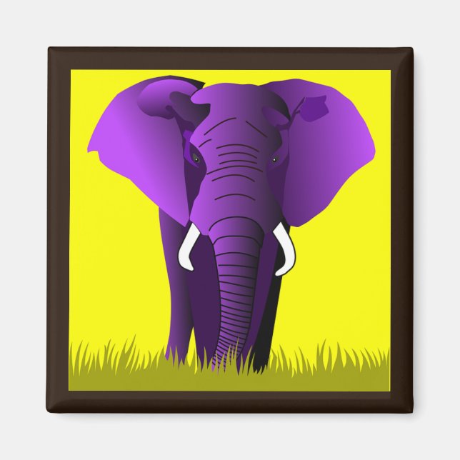Purple Elephant Magnet (Front)