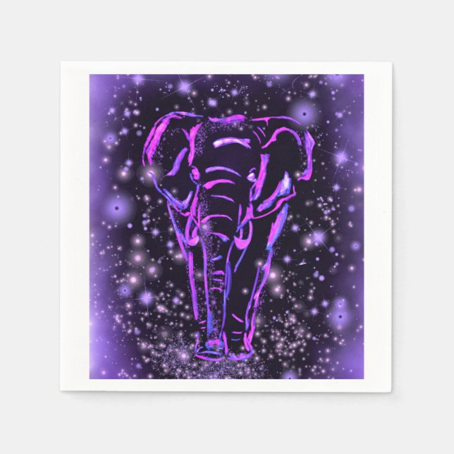 Purple Elephant Napkins (Front)