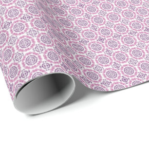 Purple Elephant Pattern Hmong Wrapping Paper