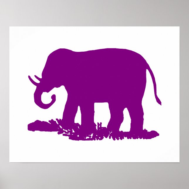 Purple Elephant Poster (Front)