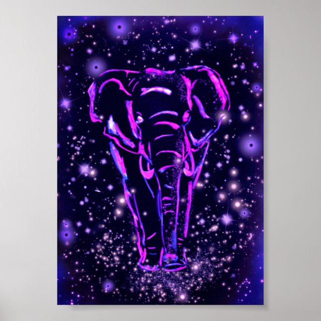 Purple Elephant Poster (Front)