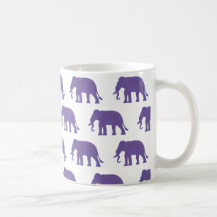 Purple elephants coffee mug