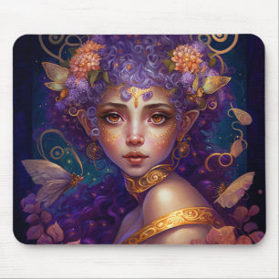 Purple Elf Fairy Fantasy Art Mouse Mat