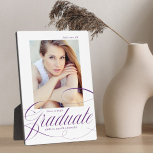 Purple Eloquence Graduation Photo Plaque
