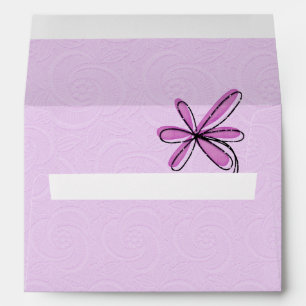 purple embossed elegance envelope