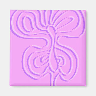 Purple Embossed "Rainbow" Flutterfly Magnet
