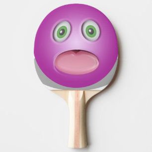 Purple Emoji - Funny Face Ping Pong Paddle