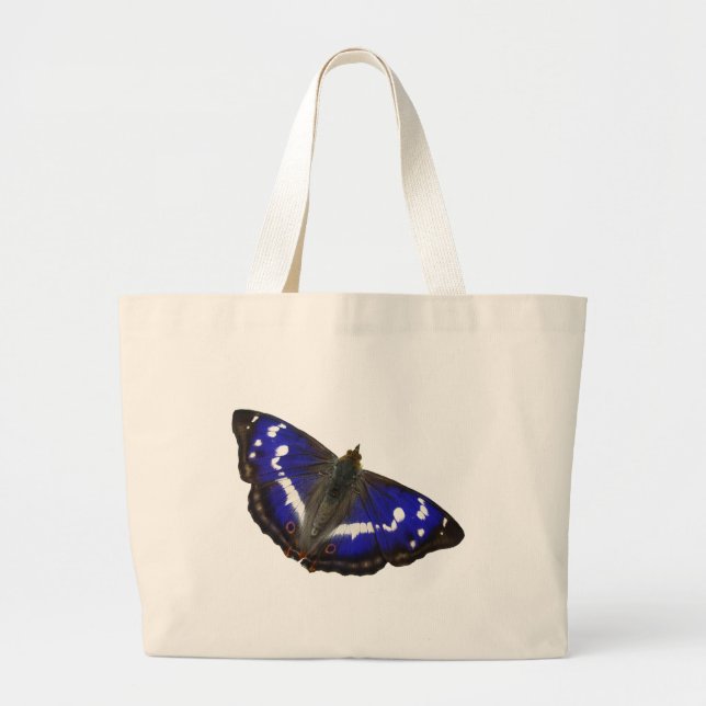 Purple Emperor Butterfly Large Tote Bag (Front)