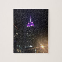 Purple Empire State Building NYC New York City