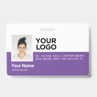 Purple Employee Modern Photo ID Security