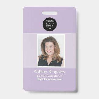 Purple Employee Photo Badge Corporate Security ID Badge