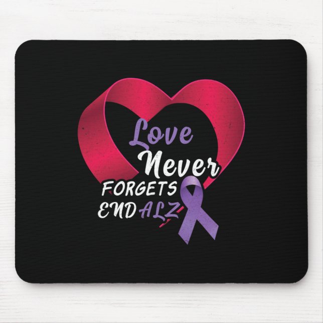 Purple End Alzheimer End Heimer Heimers Awareness  Mouse Mat (Front)