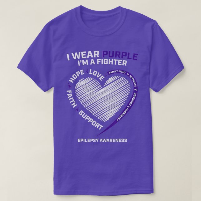 Purple Epilepsy Awareness Products Kids Epilepsy A T-Shirt (Design Front)