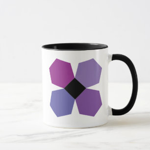 Purple EPP flower block coffee mug