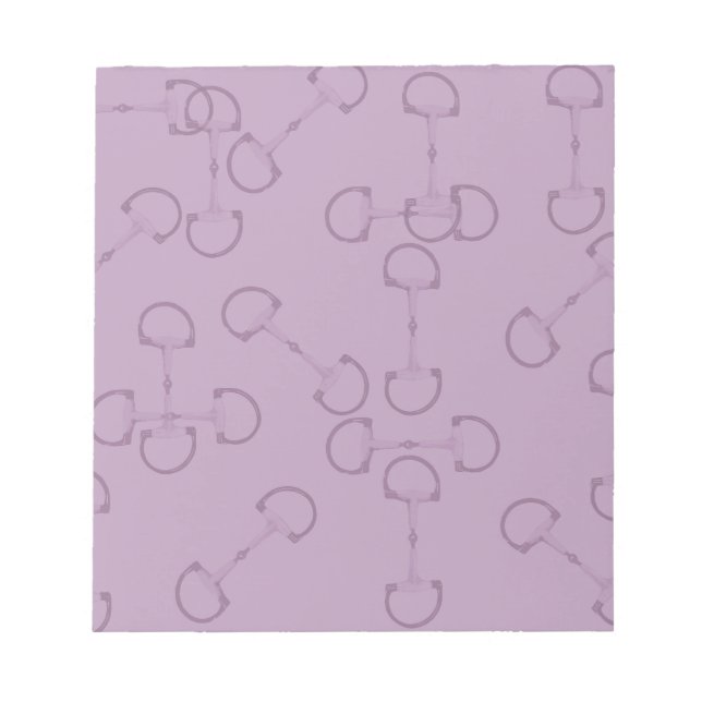 Purple Equestrian Horse Bits Notepad (Front)