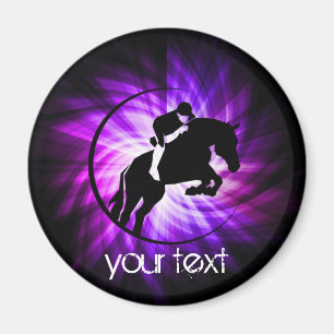 Purple Equestrian Magnet