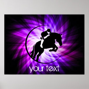 Purple Equestrian Poster