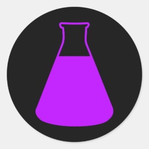 Purple Erlenmeyer Flask Sticker